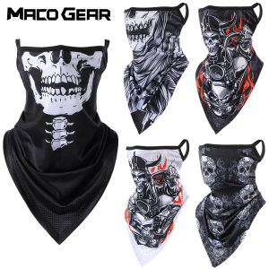 Skull Print Quick-drying Bandana Summer Scarf Breathable Half Face Cover Reusable Neck Gaiter Mask Sport Cycling Hiking Fishing