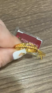 Poh Heng Jewellery 22K Beaded Ring in Yellow Gold [Price By Weight]