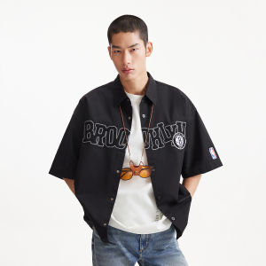 Jack Jones | Spring Letter Print Loose Cotton Mens Shirt
