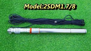 220V 60Hz 2 Submersible Pump 0.5/1HP Single-Phase Stainless Steel Deep Well Screw Bore Water Pump 180ft 8GPM