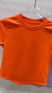 Áo thun nữ croptop tập gym yoga aerobic thể thao ngắn tay thun tăm quảng châu co dãn 4 chiều BINSPORTS A309