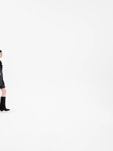 Elegant Gray Collarless Womens Suit