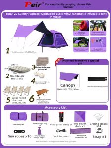 Peir | Automatic Inflatable Family Tent for 3-8 People Waterproof