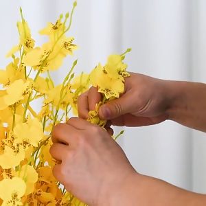 1PCS  Artificial Oncidium Artificial Flower Fake Flowers Home Table Decor