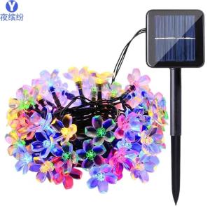 Dẫn đèn năng lượng mặt trời chuỗi đèn nhiều màu sắc đèn pin đèn dây ngoài trời đèn ngôi sao trang trí sân ban công đèn led sân vườn đèn nhấp nháy nhỏ đèn dây đèn ngôi sao trang trí phòng ngủ đèn gia dụng ngoài trời đầy màu sắc nhấp nháy hoa anh đào