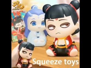 Ne Zha Movie Squeeze Toy Ao Bing Figure Slow Rising Desk Decor Office Stress Relief