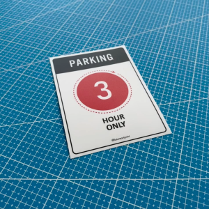 Parking Slot Time Limit. 5 10 15 20 30 minute. 1 2 3 hour. Premium Sticker Sign Signage. Car Park Duration Restriction