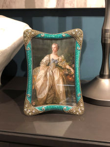 European Style Rectangular Metal Photo Frame Couple Creative Decoration Stand Combo 7 Inch Display Vintage Dual Use