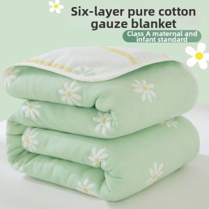 NAIYOUCHENG | 100% Cotton Summer Lightweight Baby Blanket Six-layered
