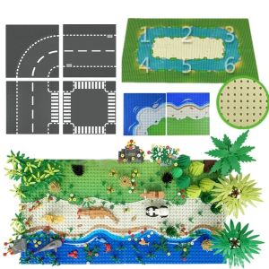 32X32 Dots Styles Classic Building Block Base Plate City View Traffic Road Figures Construction Toys Bricks Plastic Baseplates