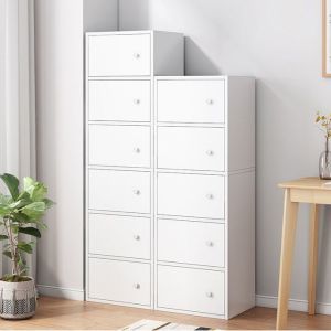 JIAJU 5&4&3 Wooden Storage Cabinet Drawers Chest Bookcase Rak Buku Kabinet Buku simpanan loker kayu simple bookshelf Utility Shelf Office Home Drawer Shoe rack Clothes organizer 储物柜 柜子