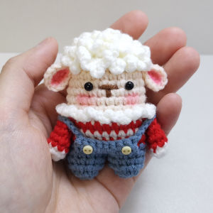 Handmade Sheep Car Keychain Cute Woven Bag Couple Hanging Ornament Birthday Gift Creative Gift Keychain Soft Healing Series