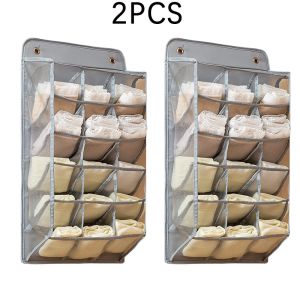 1-4Pcs Underwear Panty Storage Hanging Bag Wall Mounted Bra Storage Organizer Rack Home Closet Organizer Storage Bags