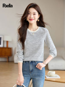 puella | Chic Round Collar Long Sleeve Knit T Shirt