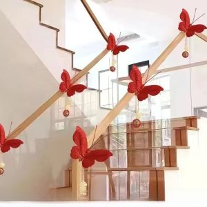 Wedding Decorative Handrail Set Staircase Ornaments Wedding Arch Pull Flowers Hanging Decorations Bride And Groom Names