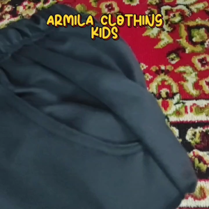 Celana Jogger Hitam Anak Laki-Laki & Perempuan – Bahan Baby Terry – Usia 2-12 Tahun