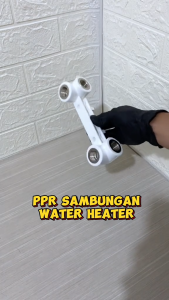 Sambungan Instalasi Water Heater Pipa Putih Double Knee Drat Dalam Sambungan Pipa Kran Mixer Bathub