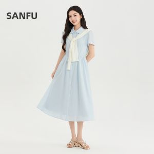SANFU | Đầm Nữ Mùa Hè Kiểu Mới Elegance Cổ Pháp A-line