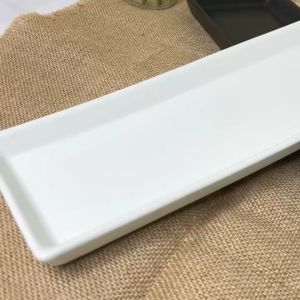 จานวางซูชิ จานยาว 17นิ้ว มี2สี ถาดเซรามิค  ถาดซูชิ จานซูชิ  ถาดเบิร์นซูชิ ทนร้อนสูง ถาดเบิร์นไฟ