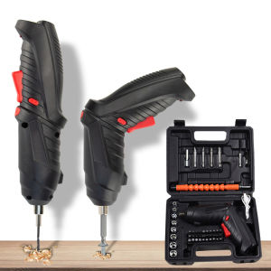 47pcs Electric Screwdriver Cordless Multifunctional Portable Drill Set 90° Deformable Rechargeable Screw Gun