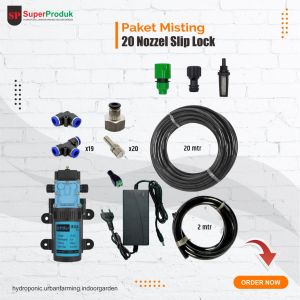 Paket Misting 15 Nozzel Slip Lock-Paket Kabut embun nozzel 15 titik