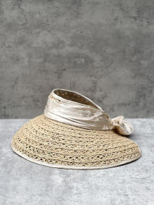 Elegant Large Brim Straw Hat with Butterfly Knot Hollow out Design for Women Summer Beach Sun Protection Hat Outdoors