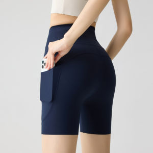 MiiOW | Womens Ice Silk Safety Pants High Waist Yoga Shorts Bottoming Shark Pants Three Quarter Length Tummy Control Summer Shorts