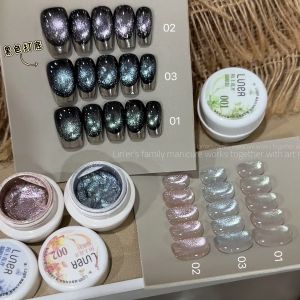 Aurora Borealis Cats Eye Nail Art Supplies Sparkling Flocking Glitter Top Coat 3 Colors Smokeless Airy Atmosphere Sensation