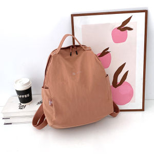 Casual Commuter Backpack Womens 2025 New Versatile Double Shoulder Bag Handheld Design for College Students Simple Style