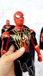 30cm Spiderman Figurine with Light Avengers Superhero Toy Action Figure