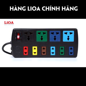 Ổ cắm điện LiOA đa năng kết hợp 4 lỗ 6 lỗ 10 lỗ dây dài 3m 5m công suất 2200W