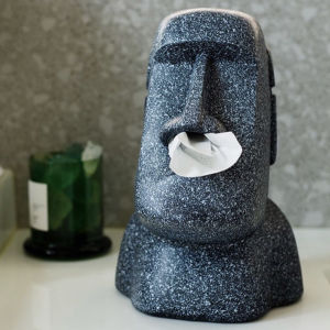 Easter Island Stone Statue Moai Living Room Tissue Box Nordic Instagram Style Funny For Home Creative Cute Coffee Table Tissue Box