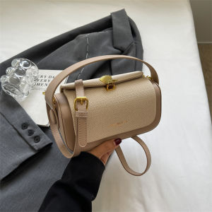 Urban Minimalist Style One-Shoulder Crossbody Tote Bag Soft Surface Material Pure Color Daily Matching for Youth