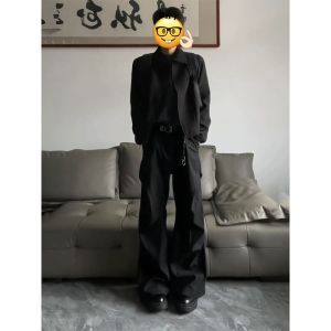 Quần Ống Rộng Xếp Ly Cleanfit Cho Nam Quần Tây Nam Dáng Rộng Ống Đứng Phong Cách Mỹ Quần Tây Nam Mùa Thu Thường Ngày