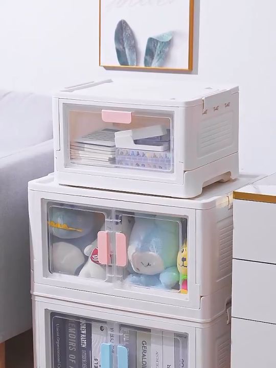 Household storage clothing storage foldable double open box lid Agrade PP
