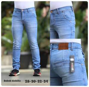 Celana Jeans Skinny Abu Slim Fit Terbaru - Celana Panjang Jeans Handmade Premium Denim  Nyaman