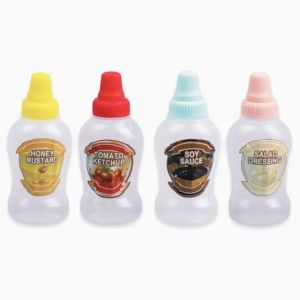 ซอสสลัดขวดซอสแบบพกพาขนาดเล็กซอสมะเขือเทศขวดจ่ายเครื่องปรุงรสพลาสติกขวดซอสบีบซอส