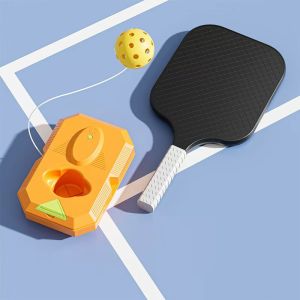Pickleball Solo Rebounder Trainer with Racket Set Self-Play Practice for Beginners Adults Kids Outdoor Sports Training Tool