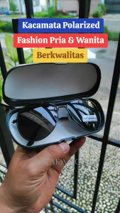 Kacamata Hitam Polarized Pria Wanita Viral Gratis Kotak & Lap Eyewear - Sunglasses