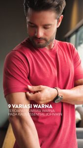 Johnwin - Regular Fit - Kaos Polos - Kaos Essential - Merah - Variasi Warna - FTS.622.S484.03.C-S/S - T-shirt Polos Basic