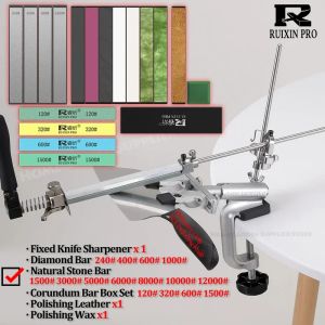 RUIXIN Pro RX009 2023 Fixed Angle Knife Sharpener Machine Whetstone Diamond Sharpening Stone Full Set Kitchen Accessories Tool