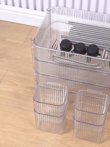 Shiok Living 🚀 Transparent Plastic Trolley Cosmetics Dormitory Cart Snack Storage Cart