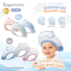 Sugarbaby Children Waterproof Shower Hat/Shower Cap Baby/Topi Keramas Bayi/Topi Mandi Bayi