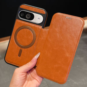 [Compatible with Magsafe] for Google Pixel 10 Pro XL Wallet Case PU Leather RFID Blocking 3 Cards Holder Magnetic Closure Flip Case for Pixel 10/10 Pro CasePixel 9 Pro XL CasePixel 9/9 Pro/9A/8 Pro/8