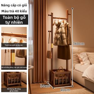 ZHUSHANXIA | Giá Đỡ Quần Áo Gỗ Tiết Kiệm Không Gian & Di Động
