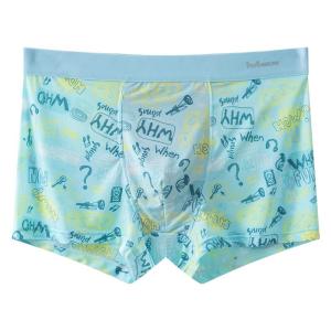 miiow | Mens Ice Silk Briefs Breathable Boxer Shorts Summer Youth Mid Waist Sport Style Nylon Fabric Cool Feeling Flat Angle Underwear