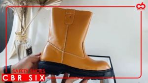 Sepatu Safety Boot Kulit Asli & Pelindung Besi Ujung Kaki