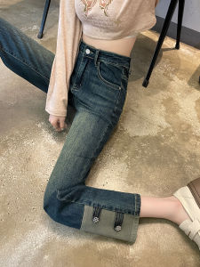 High Waist Slim Fit Jeans Womens Nine Points Match All Styles Small Size Breadstick Pants Recommended by Big Brands