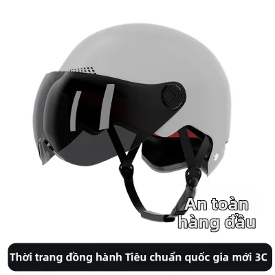 Mũ Bảo Hiểm Xe Đạp Điện Nhẹ Mùa Hè Chống Nắng an Toàn Cho Nam Và Nữ Ba Mùa Phổ Thông Mũ Bảo Hiểm Nửa Đầu