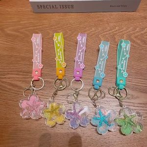 Móc Khóa Acrylic Chất Lỏng Chứa Ốc Biển Sao Biển Và Hạt Cát Kim Tuyến Lấp Lánh Dễ Thương Thời Trang Treo Balo Cặp Sách Chìa Khóa Và Túi Xách MK-03